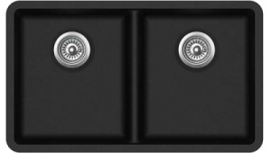 Кухонная мойка AquaSanita Arca SQA200, 81х48, black metallic