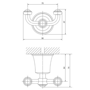 Крючок Omnires Art Line AL53120GL