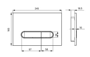 Кнопка для инсталляции Iddis Unifix 001 UNI01WBi77