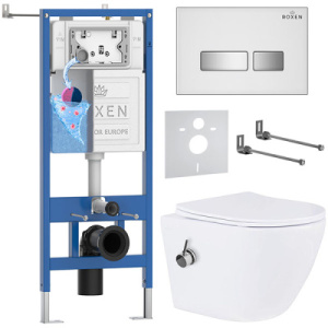 Комплект инсталляции 6 в 1 Roxen StounFix Dual Fresh 962866 с аромадозатором, белый