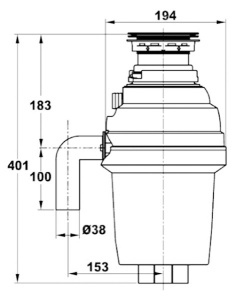 Измельчитель пищевых отходов ZorG ZR-75 D