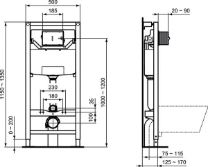 Комплект инсталляции OLi120 Olipure (Fresh) с унитазом Ideal Standard Tesi Aquablade и сиденьем Soft Close, белый