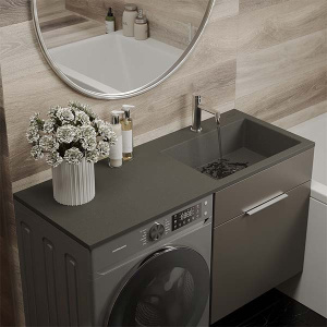 Умывальник Roxen Faber 120 gray 30010120R-DG / 30010120L-DG, 120х48 R, серый