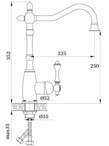 Смеситель для кухонной мойки Ganzer GZ77021-D
