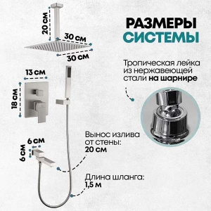 Душевая система скрытого монтажа Grocenberg GB5089NK-2