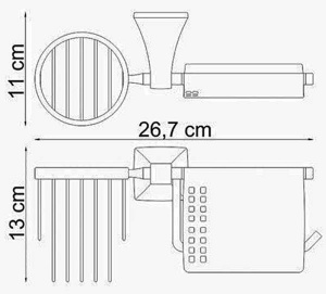 Держатель для туалетной бумаги Wasserkraft Wern K-2559