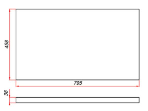 Столешница ЗОВ пластик HPL 38 Туя CHPL38T795458 (без выреза)