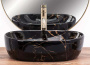 Умывальник Rea Amelia black marble shiny U8000
