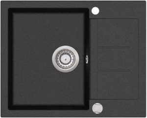 Кухонная мойка AquaSanita Tesa SQT 102, 62х50, black metallic