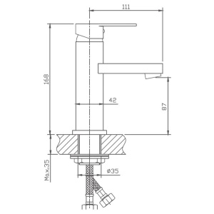 Смеситель для умывальника Haiba HB1002