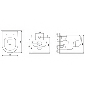 Подвесной унитаз Damixa Sirius DX86C1700SC с сиденьем Soft Close