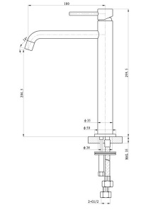 Смеситель для умывальника Caprigo Don 53-025-NER