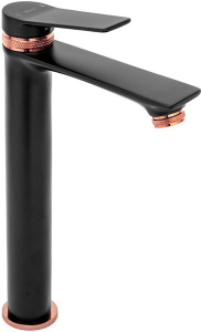 Смеситель для умывальника Rea Viral Black Rose Gold B2026