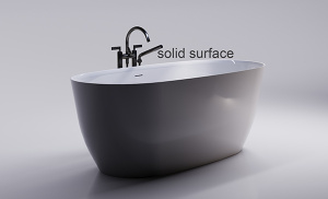 Ванна из искусственного камня Astra-form Атрия Solid с интегрированным переливом цветная, 160х75