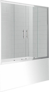 Душевая шторка на ванну Cezares Eco VF-2, 150х145, прозрачный