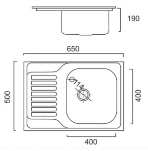 Кухонная мойка Stellar S86550D / S86550MD, 65х50, декор