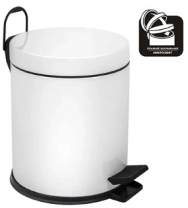 Мусорное ведро Berges 122002 / 122003 с микролифтом, 5 л, белый