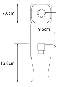 Дозатор для жидкого мыла Wasserkraft Exter K-5599