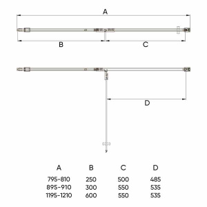 Душевая дверь Veconi VN-73R/L / VN-73R/R, 90х195, дождь