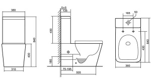 Напольный унитаз Triton-Pro Corso CO-3006, белый