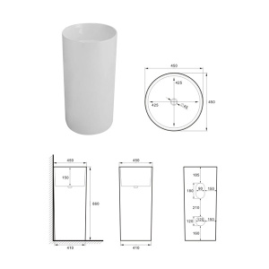 Умывальник SantiLine SL-4014 напольный