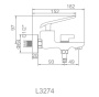 Смеситель для ванны Ledeme L3274