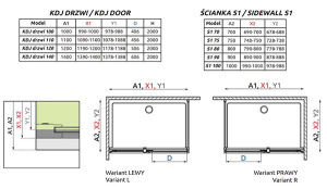 Фронтальная стенка Radaway Espera KDJ front Wall 650