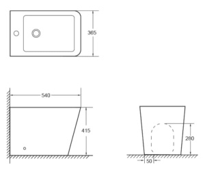 Напольное биде SantiLine SL-5052