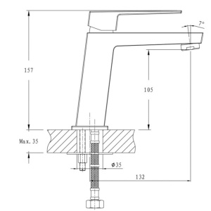 Смеситель для умывальника Haiba HB10191