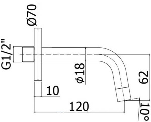 Излив Paffoni Light ZBOC103NO