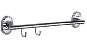 Планка с крючками Ledeme L1916-2 / L1916-3 / L1916-4 / L1916-5 / L1916-6, 23 см 3 крючка, хром