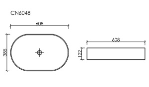Умывальник CeramicaNova Element CN6048MHL