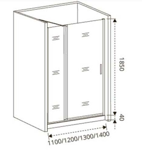 Душевая дверь Good Door Fantasy WTW C-CH, 100х185, прозрачный