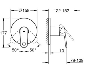Смеситель встраиваемый Grohe Europlus 24059002 (1 функция)