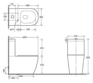 Напольный унитаз SantiLine SL-5016MB