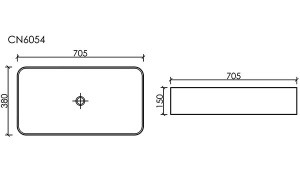 Умывальник CeramicaNova Element CN6054MB