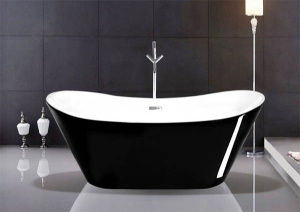 Акриловая ванна Calani Lotus White Black, 170х80