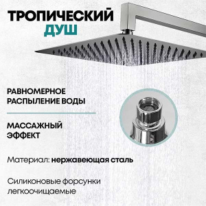 Душевая система скрытого монтажа Grocenberg GB5089BG-3