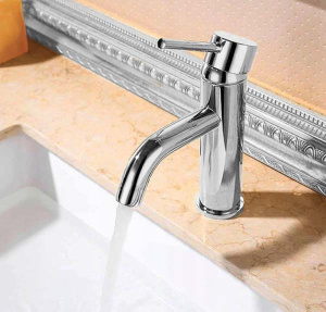 Смеситель для умывальника Rea Lungo Chrome REA-B4101 / Lungo Black Mat REA-B4102 / Lungo L Gold REA-B4520 / Lungo Rose Gold REA-B4500, хром