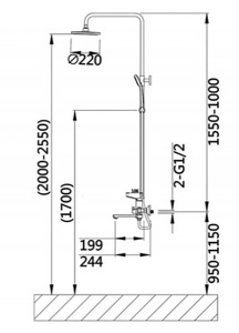 Душевая стойка Wisent W35105