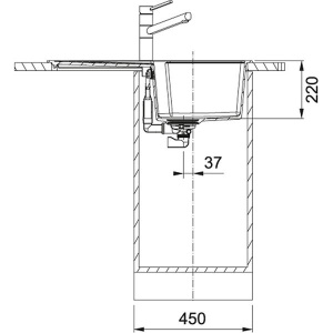 Кухонная мойка Franke Urban UBG 611-78 Fragranite, 78х50, графит