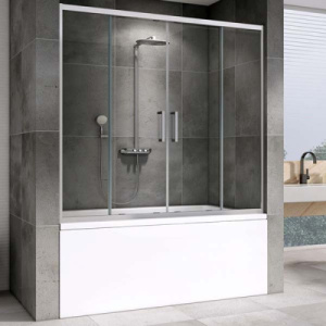 Душевая шторка на ванну Abber Schwarzer Diamant AG57150 / AG57160 / AG57170, 150х140, прозрачный
