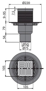 Душевой трап AlcaPlast APV201