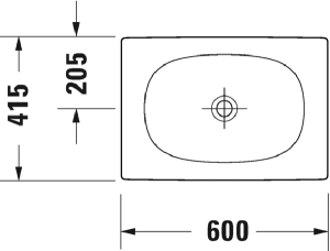 Умывальник Duravit Viu 600 2358600000