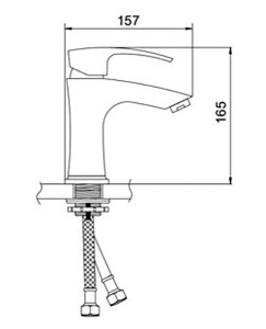 Смеситель для умывальника Gerhans K11014
