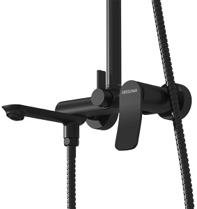 Душевая стойка Grossman Advans 500.K35.09.210 / 500.K35.09.420, черный матовый