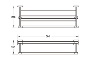 Полка для полотенец с держателем Rose RG3008H