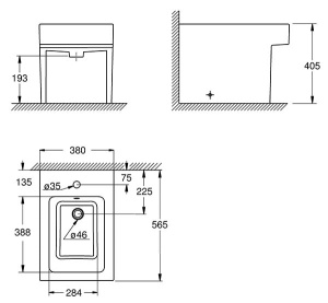 Напольное биде Grohe Cube Ceramic 3948700H