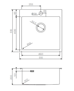 Кухонная мойка Omoikiri Akisame 51-IN / 51-GM / 51-LG, 51х51, нержавеющая сталь