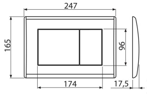 Кнопка для инсталляции Alca Plast M270